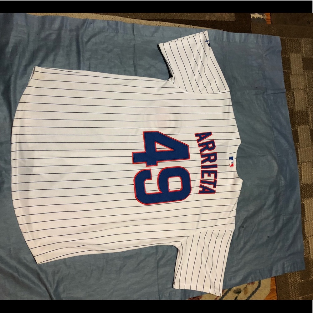 MLB Chicago Cubs Jake Arrieta stitched jersey awesome look and feel size XL